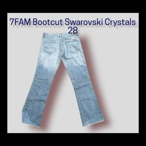 7 For All Mankind Bootcut Swarovski Crystals